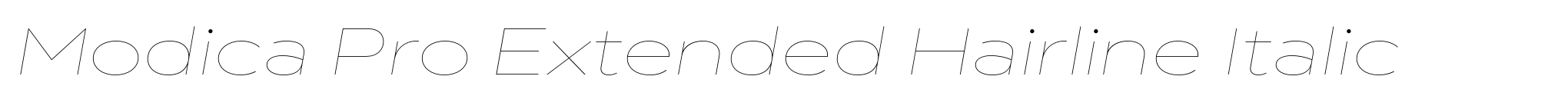 Modica Pro Extended Hairline Italic image